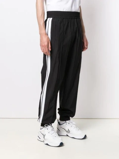 Shop Palm Angels Logo Track Trousers In Black