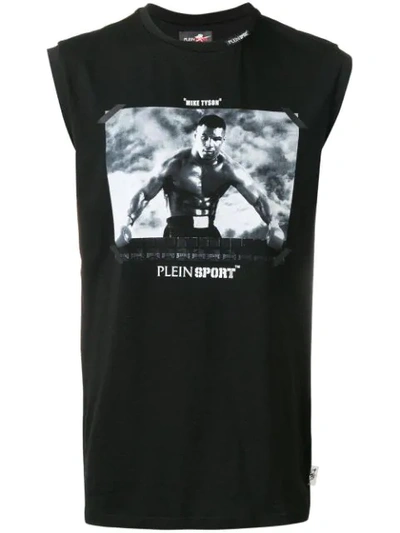 Shop Plein Sport Mike Tyson Print Tank Top In Black