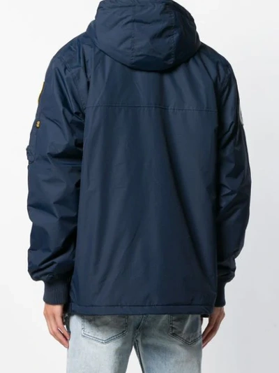 Shop Alpha Industries 'nasa' Hooded Jacket - Blue