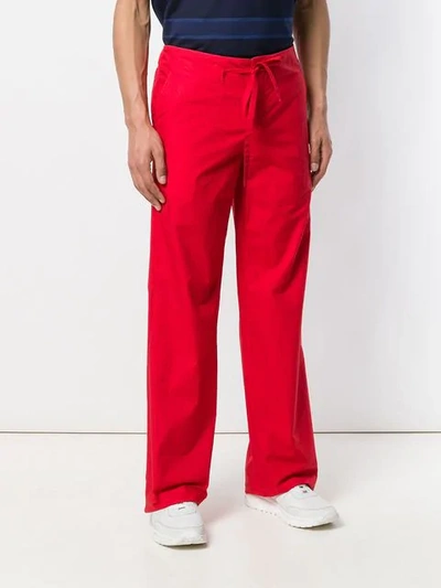 Pre-owned Romeo Gigli Vintage Loose Fit Drawstring Trousers In Red