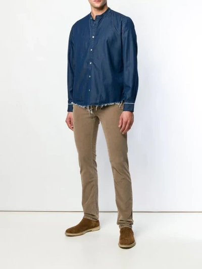 Shop Al Duca D'aosta Classic Denim Shirt In Blue