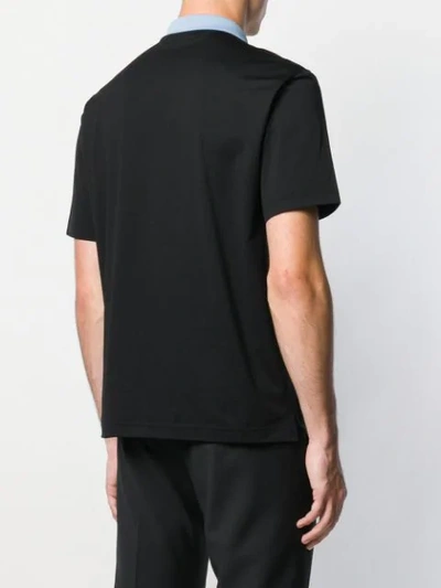 Shop Prada Zipped Pocket Polo Shirt - Black