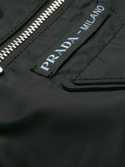 PRADA ZIPPED POCKET POLO SHIRT - 黑色