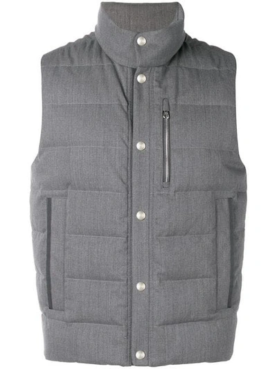 Shop Moncler Tarnac Vest Jacket In Grey