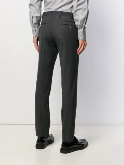 Shop Pt01 Classic Straight Leg Trousers In Grey