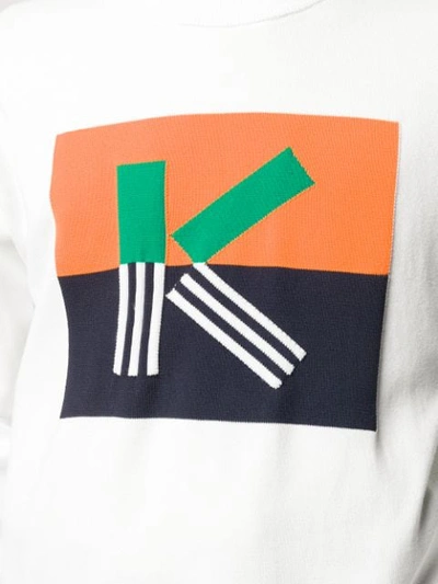 Shop Kenzo K Colour Block Jumper In White