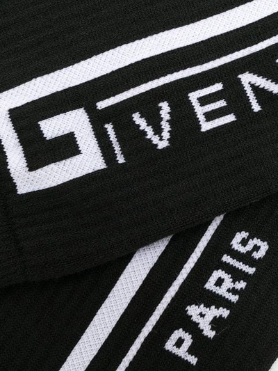 Shop Givenchy Logo Socks In Black