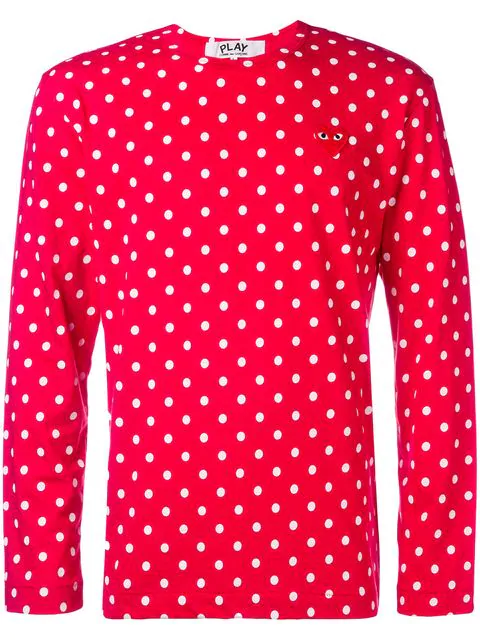 comme des garcons polka dot shirt