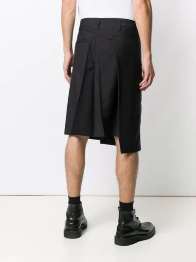 Shop Jil Sander Asymmetric Tailored Shorts In Black