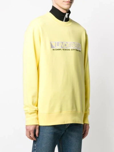 Shop J. Lindeberg J.lindeberg Hurl C-neck Ring Loop Sweatshirt - Yellow