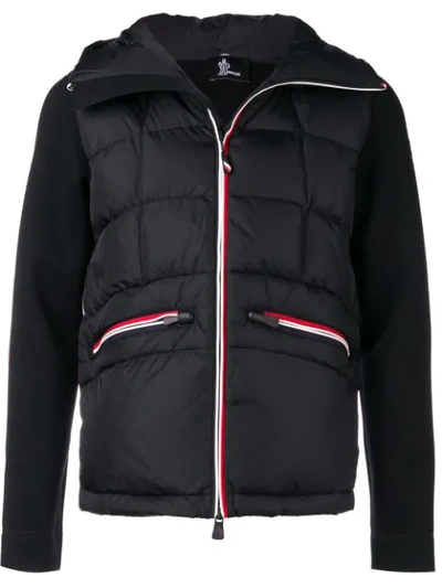 Shop Moncler Grenoble Hooded Cardigan - Black