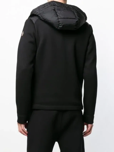 Shop Moncler Grenoble Hooded Cardigan - Black