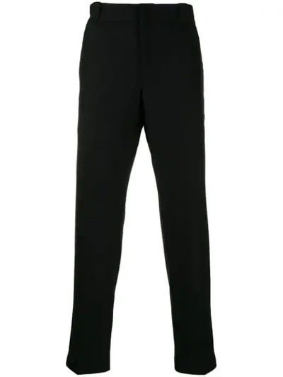 PRADA STRAIGHT-LEG CROPPED TROUSERS - 黑色