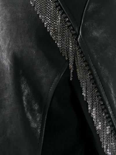 Shop Tom Rebl Double Zipped Collarless Jacket - Black