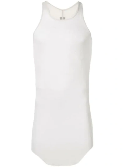 Shop Rick Owens Ribbed Fitted Vest Top In Grey