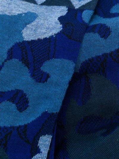 Shop Etro Patterned Socks In Blue