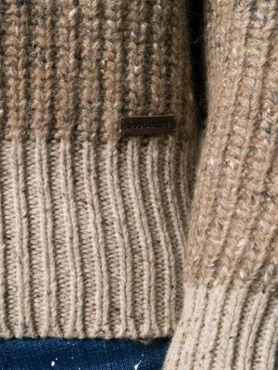 Shop Dsquared2 Striped Jumper In Neutrals