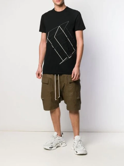 Shop Rick Owens Drop Crotch Shorts In Green