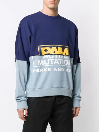 Shop Perks And Mini Two Tone Logo Sweatshirt In Blue