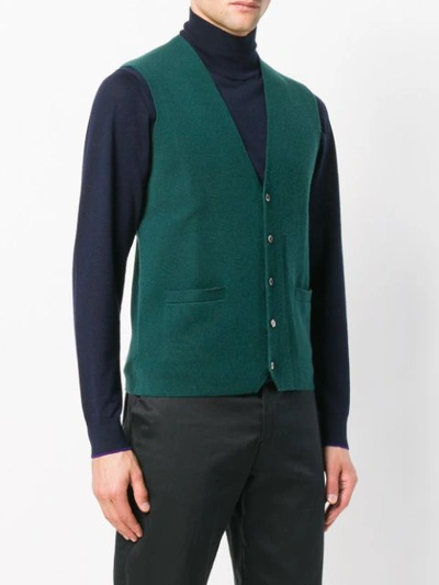 Shop N•peal The Chelsea Milano Waistcoat In Green