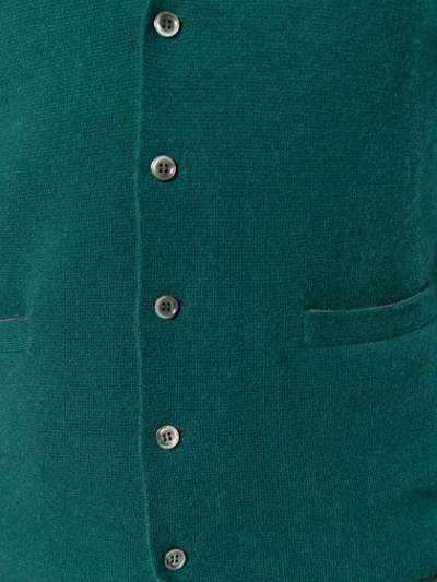 Shop N.peal The Chelsea Milano Waistcoat In Green