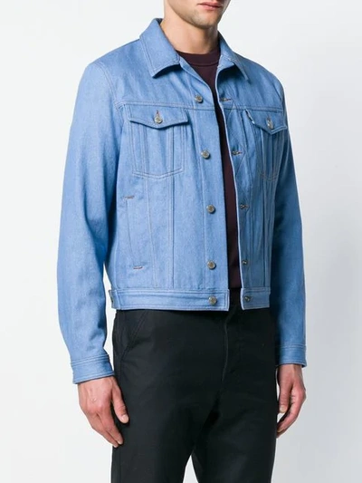 Shop Ami Alexandre Mattiussi Denim Jacket In Blue