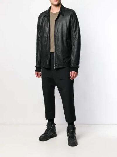 RICK OWENS CARGO CROPPED TROUSERS - 黑色