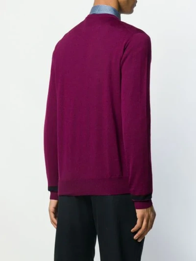 Shop Etro Fine Knit Sweater In Purple