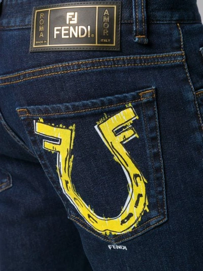 Shop Fendi Jeans Mit Geradem Schnitt - Blau In Blue