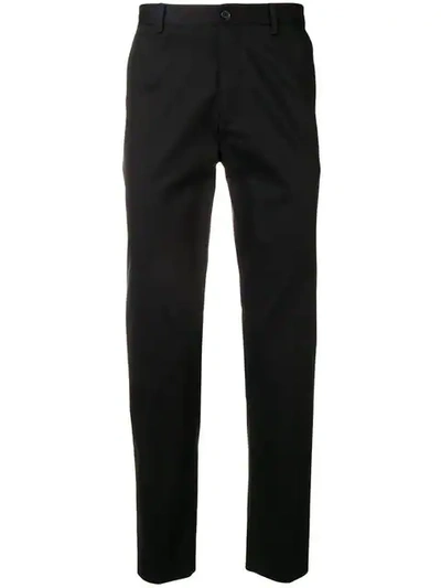 Shop Dolce & Gabbana Logo Tape Trousers In Black
