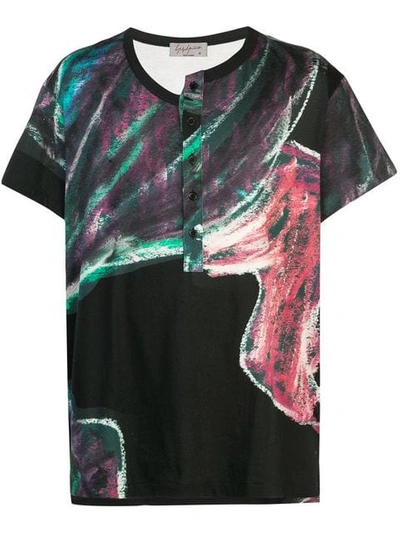 YOHJI YAMAMOTO OVERSIZED PRINTED T-SHIRT - 黑色