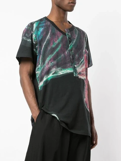 Shop Yohji Yamamoto Oversized Printed T In Black