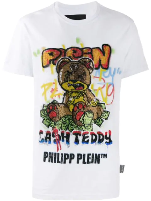 teddy bear with printed t shirt