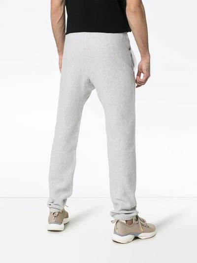 Shop Champion Relaxed Fit Logo Embroidered Sweatpants In Grey