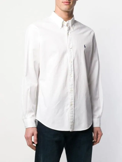 Shop Ralph Lauren Embroidered Pony Shirt In 010 White