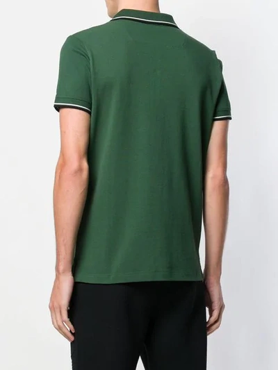 Shop Diesel Embroidered Logo Polo Shirt In Green