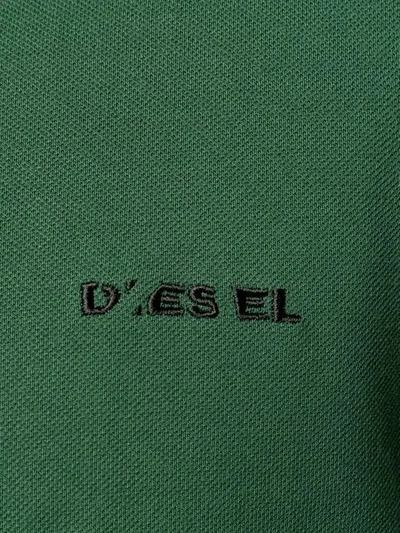 DIESEL EMBROIDERED LOGO POLO SHIRT - 绿色