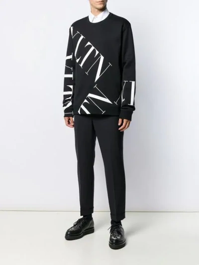 VALENTINO VLTN PRINT SWEATSHIRT - 黑色