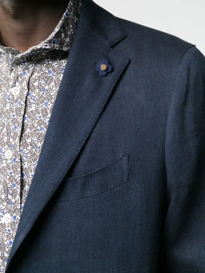 Shop Lardini Classic Tailored Blazer In Blue