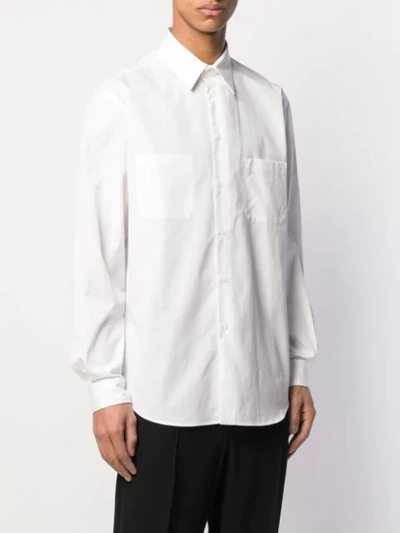 YOHJI YAMAMOTO BASIC REGULAR-FIT SHIRT - 白色