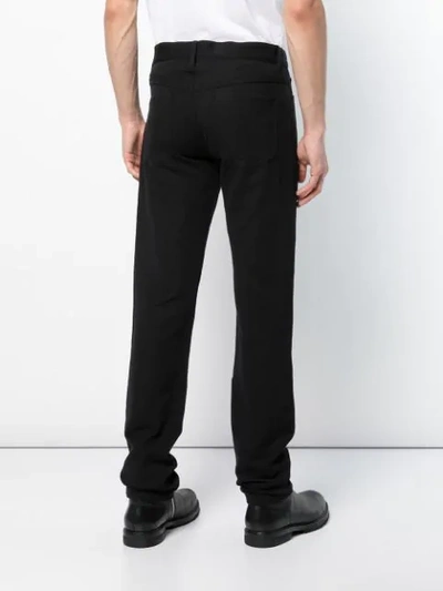 Shop Ann Demeulemeester Straight Leg Jeans In Black