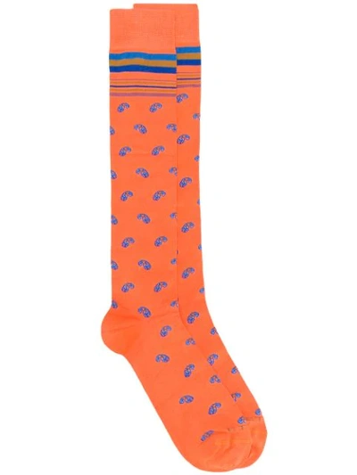 Shop Etro Socken Mit Paisleymuster - Orange