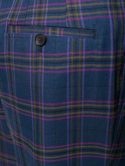 ETRO PLAID TAILORED TROUSERS - 蓝色