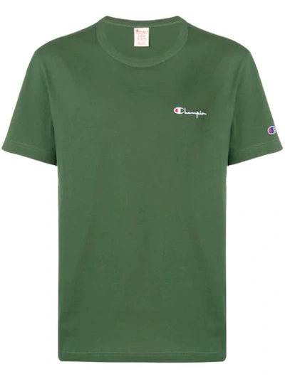 Shop Champion Branded Plain T-shirt - Green