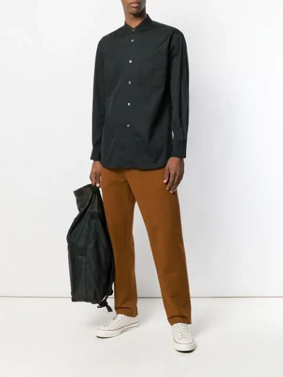 Shop Comme Des Garçons Shirt Long-sleeve Fitted Shirt - Black