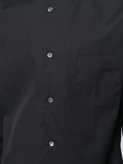 Shop Comme Des Garçons Shirt Long-sleeve Fitted Shirt - Black
