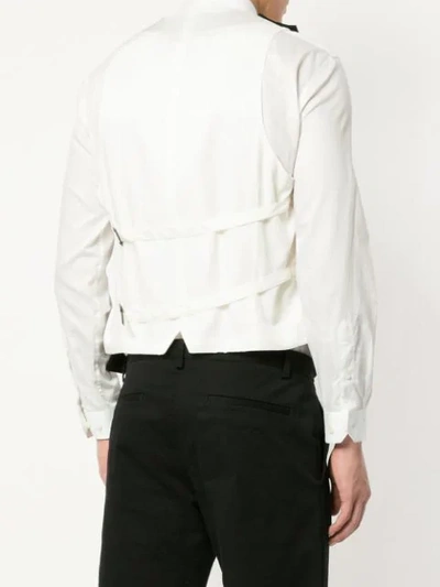 ANN DEMEULEMEESTER ROSETTI DOUBLE-LAYER WAISTCOAT - 黑色