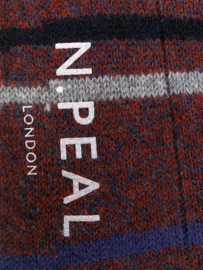 Shop N•peal Striped Long Socks In Red