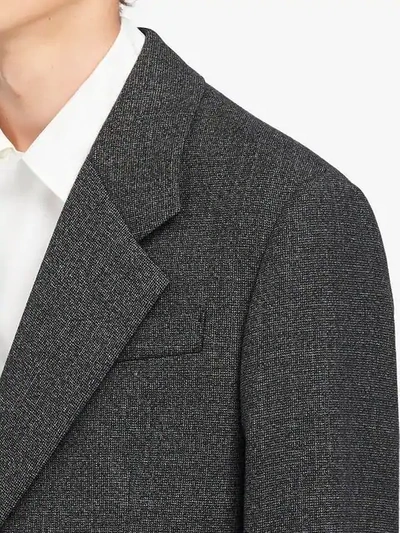 Shop Prada Single Breasted Coat In Grey