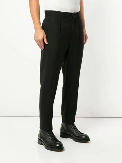 Shop Ann Demeulemeester Tailored Tapered Trousers In Black